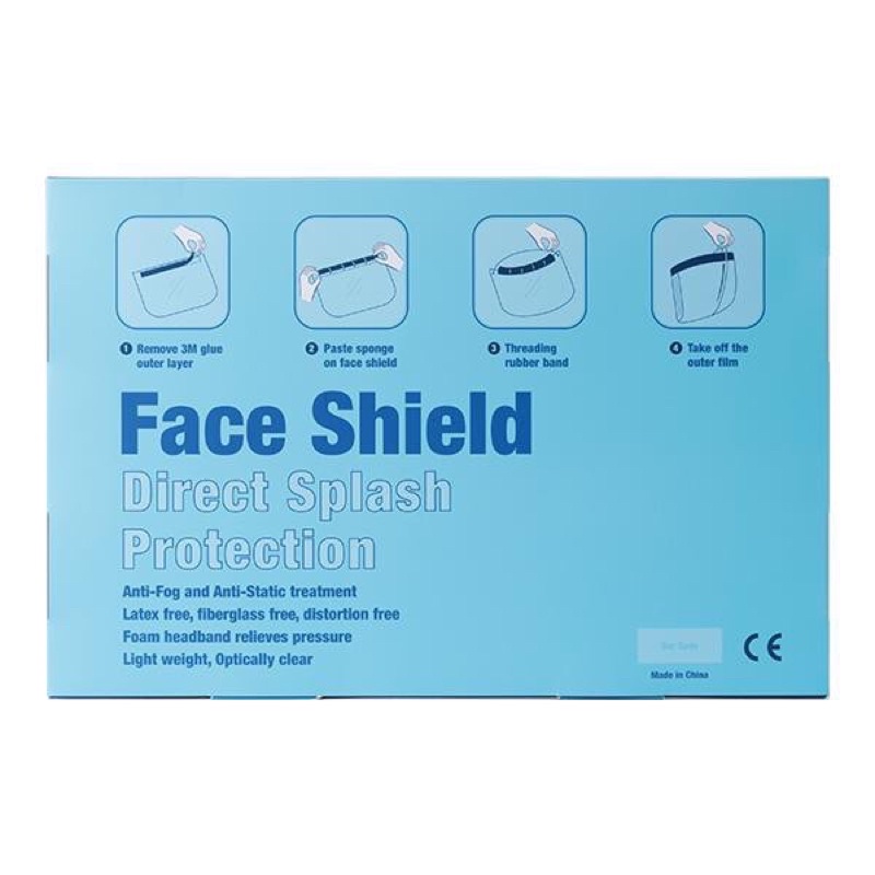 Face Shield Pelindung Wajah Dari Droplets Clear Anti-Fog Lightweight MZ001