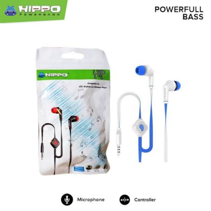 HIPPO HEADSET BASS STEREO EARPHONE STYLISH POWERFULL BASS