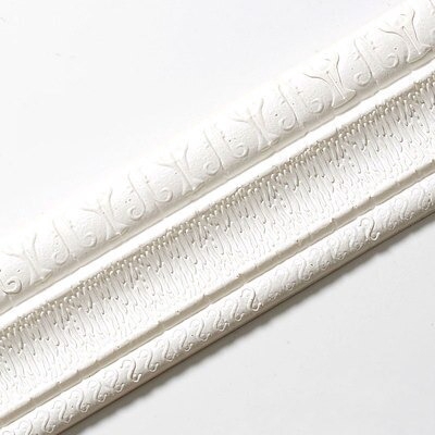 MMTOYS CM-H15 Wallpaper Dinding Kamar Border List Sticker Wall Border Stiker 3D Foam Dekorasi Rumah-PUTIH