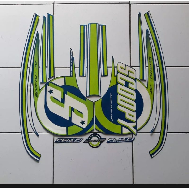 STIKER LIST BODY MOTOR HONDA SCOOPY SPORTY 2015