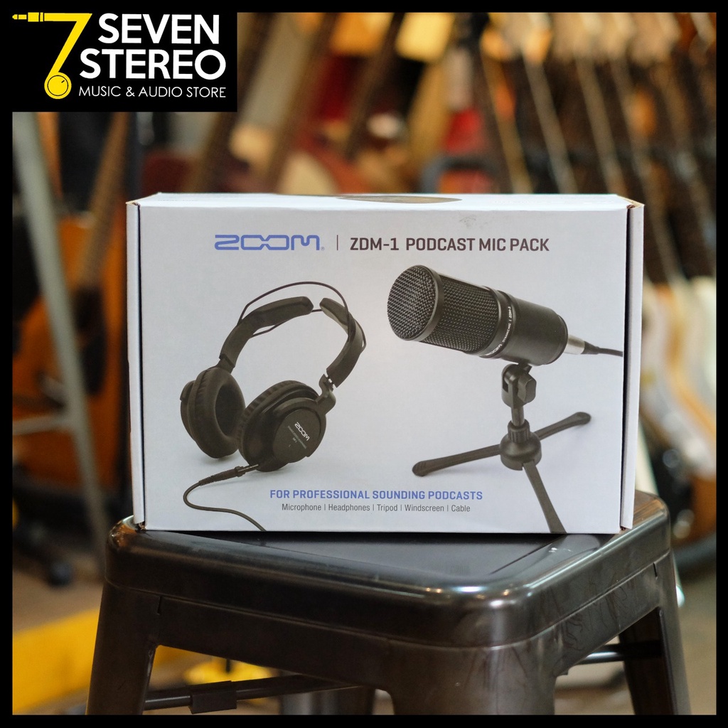 Zoom ZDM-1 PMP ZDM1 Paket Mic Podcast Recording With Headphone &amp; Stand