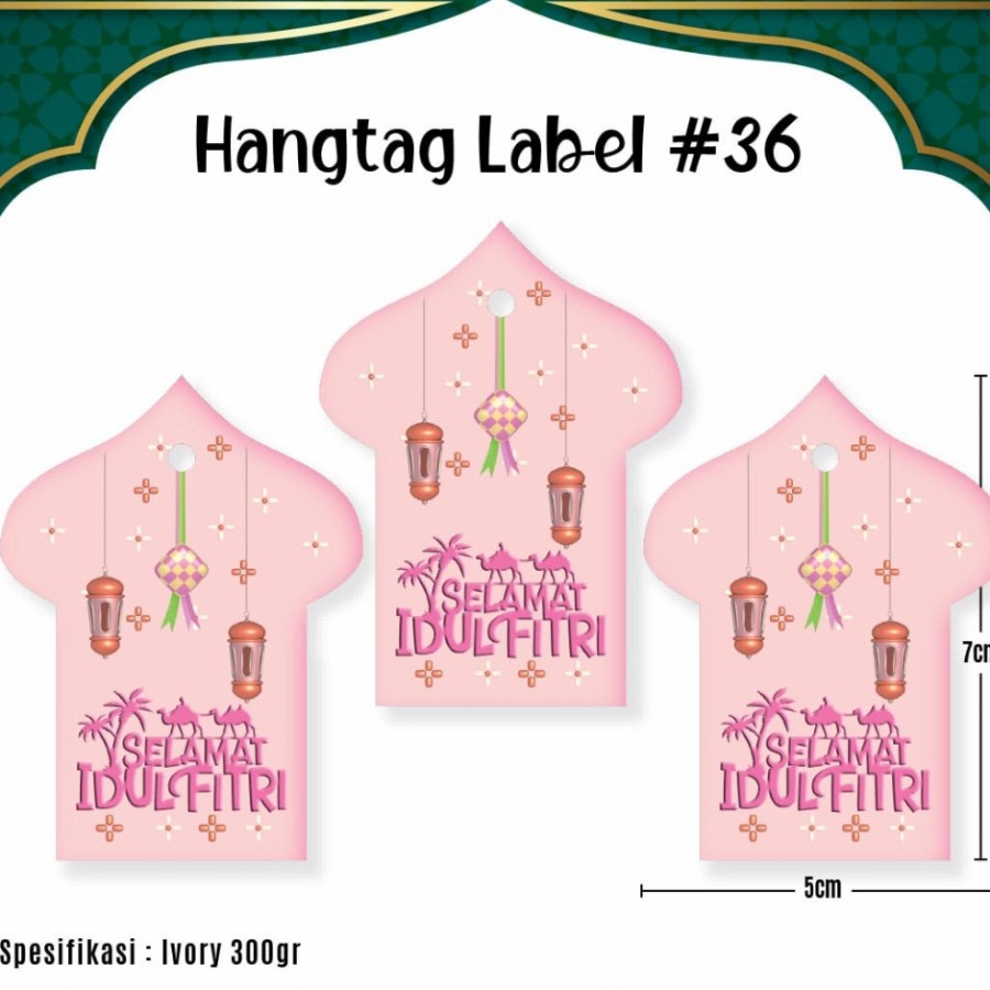 

Hangtag Lebaran Idul Fitri Gantungan Label Hampers Kado Bingkisan #36