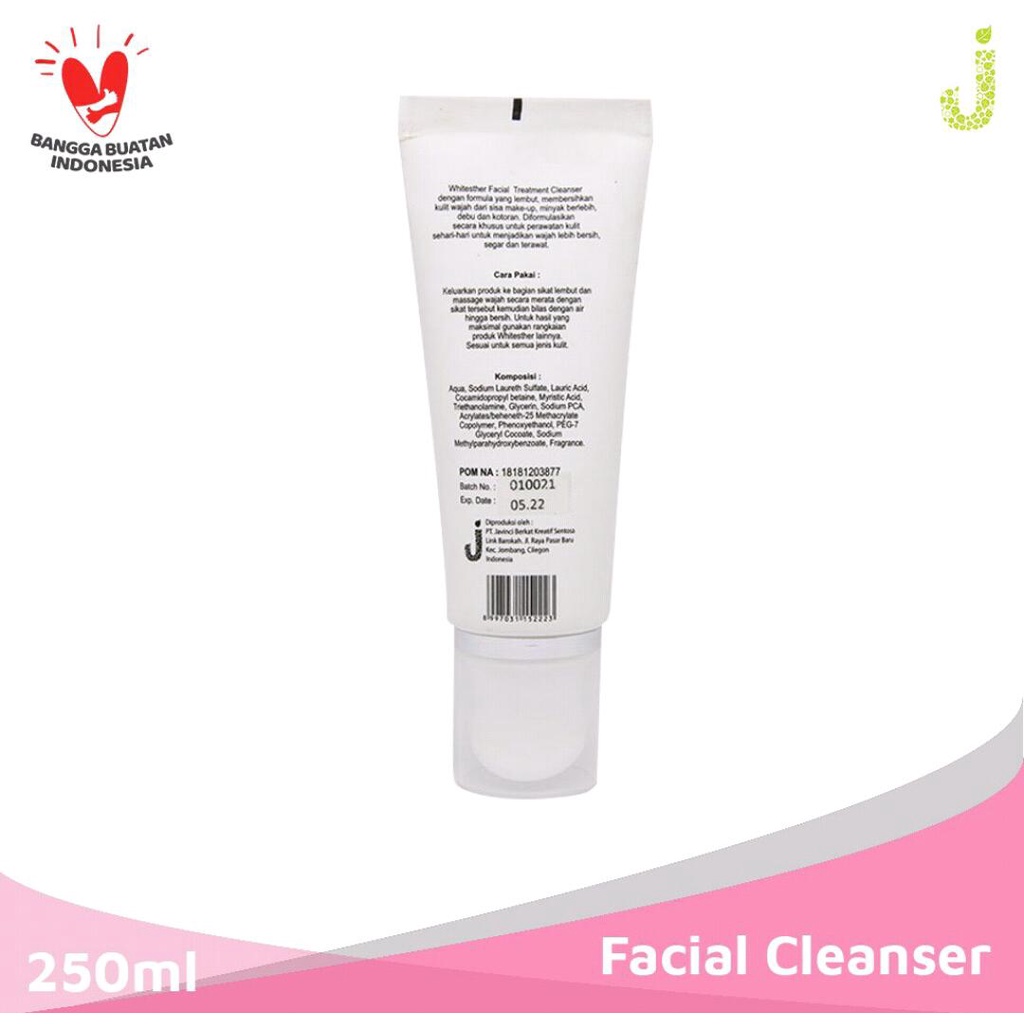 Whitesther Facial Treatment Cleanser 100ml (WFTC) Mencerahkan Wajah