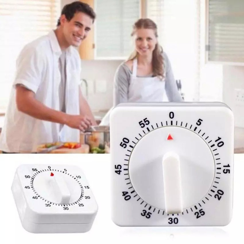 Timer Masak/dapur/Analog/alarm/mekanik Manual 60 Menit Serbaguna