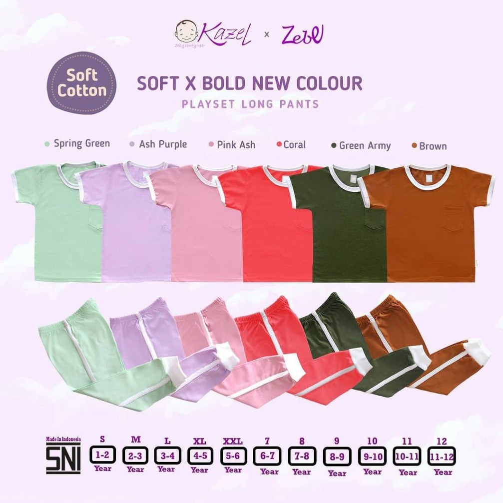 ZEBE Soft Bold Playset Longpants 7-12 Tahun