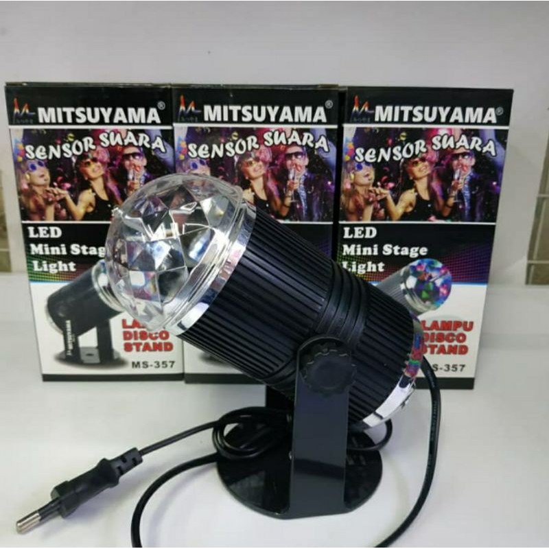 Lampu Disco Led Sensor Suara + Stand Mitsuyama MS 357