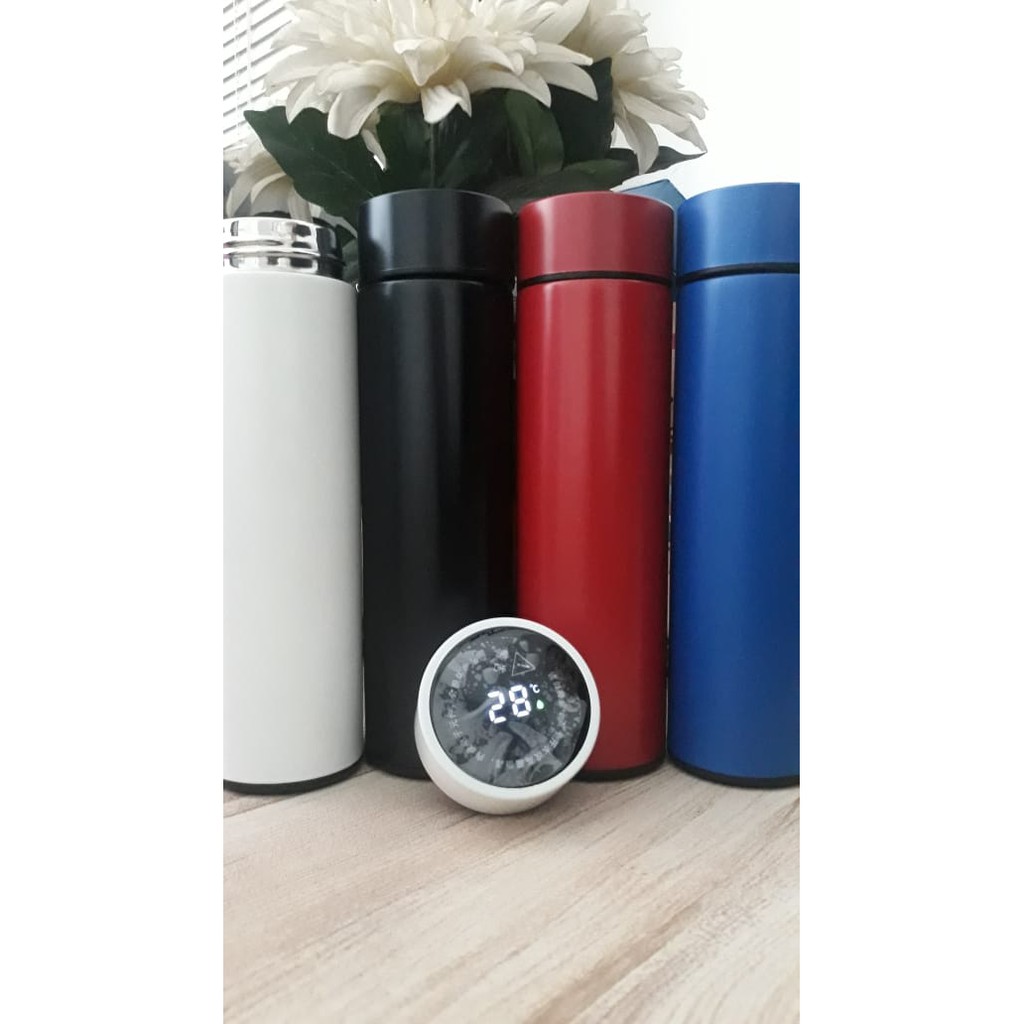Tumbler Suhu LED Polos 500 ml - Tumbler Botol Doff / Glossy
