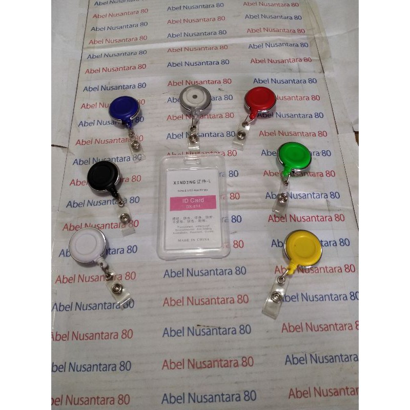 

Yoyo id card putar besi + casing id tutup bening 1 set