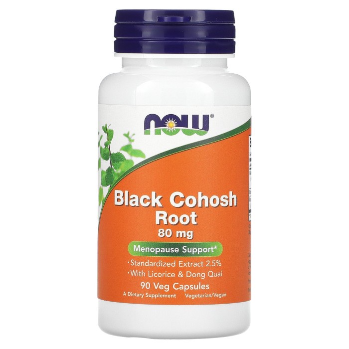 NOW Foods Black Cohosh Root 80 mg 90 Capsules