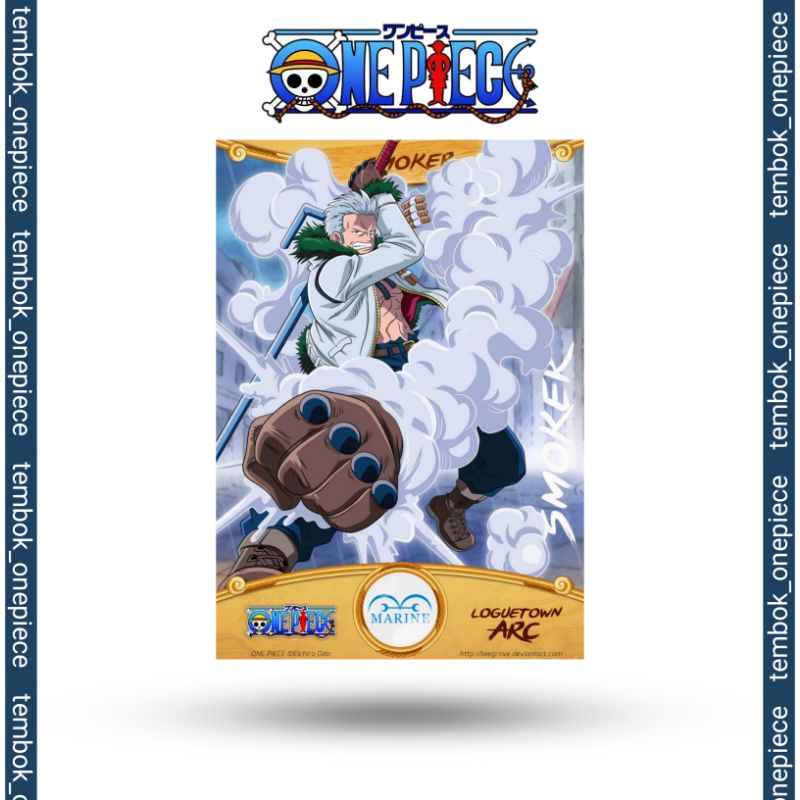 poster anime one piece marine smoker