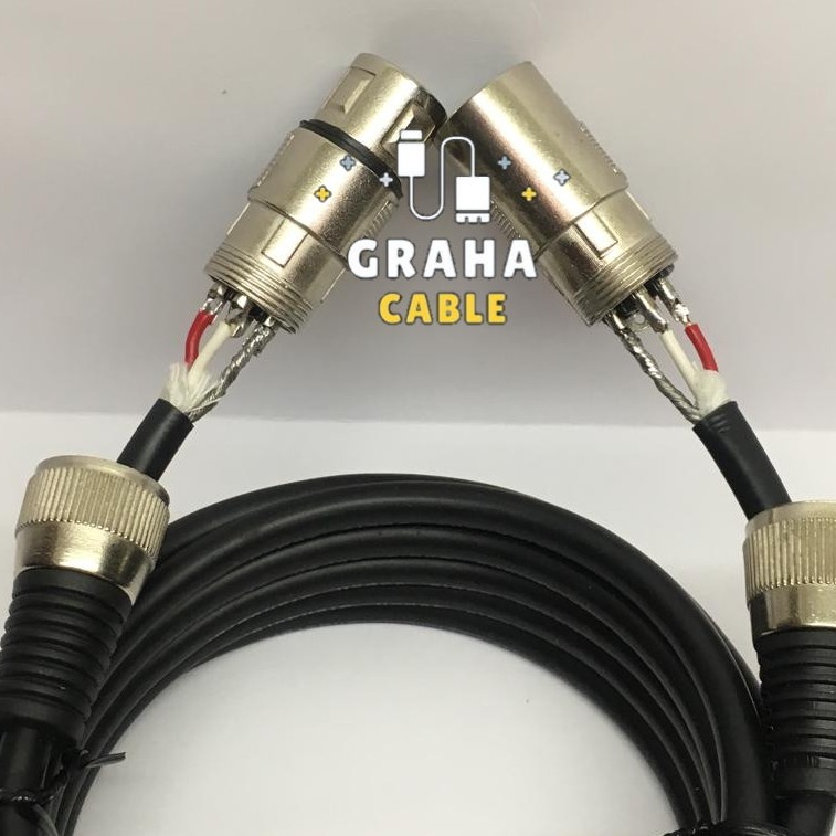 Kabel Mic Audio XLR Canon male to female 1 Meter