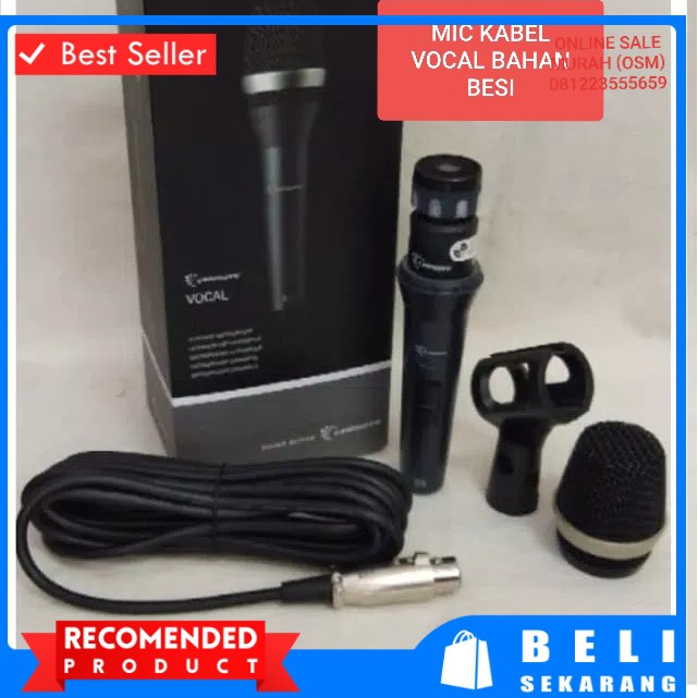 ORIGINAL suara emas dynamic Microphone mic mik pro karaoke mikrophone musik music kabel cable audio sound vokal vocal professional panggung dj studio asli golden  BISA DIGUNAKAN KE SEGALA ALAT AUDIO  CELEWAVE D5 Bahan dari metal besi SUARA BIASA JADI BAGU