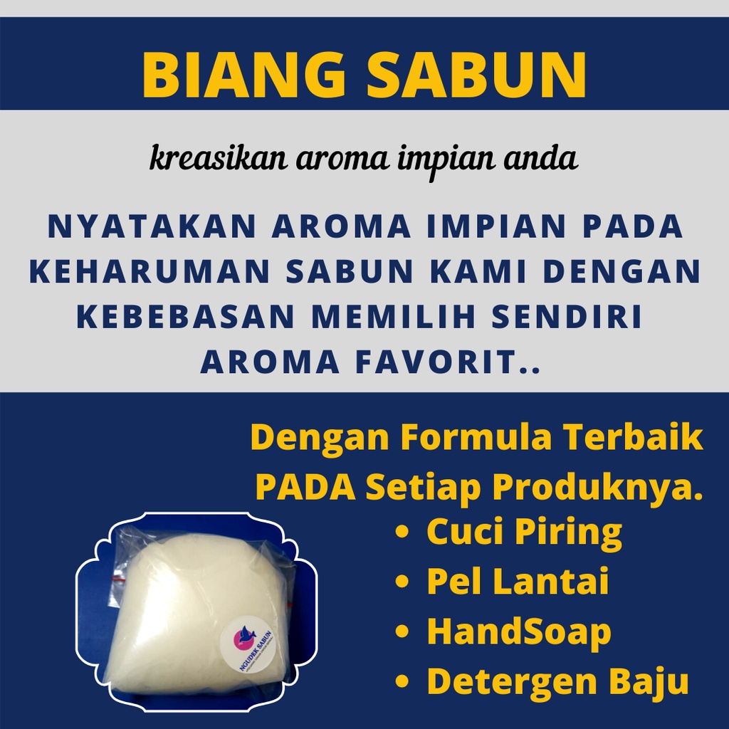 BIANG SABUN 1 Liter Tanpa Aroma - Refill - DIY