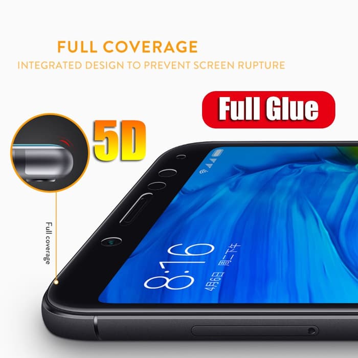 Anti Gores Kaca Tempered Glass Full Layar Coverage Full Lem Realme X50 Pro