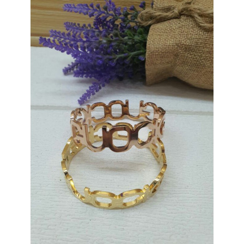 Bangle titanium GG / gelang guc-ci titanium / gelang asli titanium 18kk