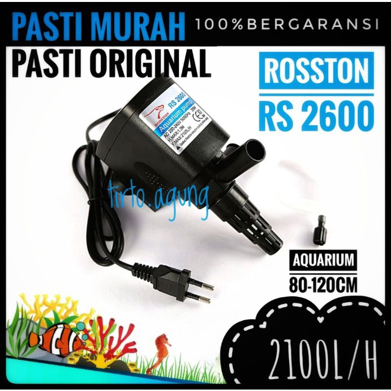 PROMO MURAH Pompa aquarium kolam 2100L Rosston MARVIN dari yamano roston RS 2600 Power Head