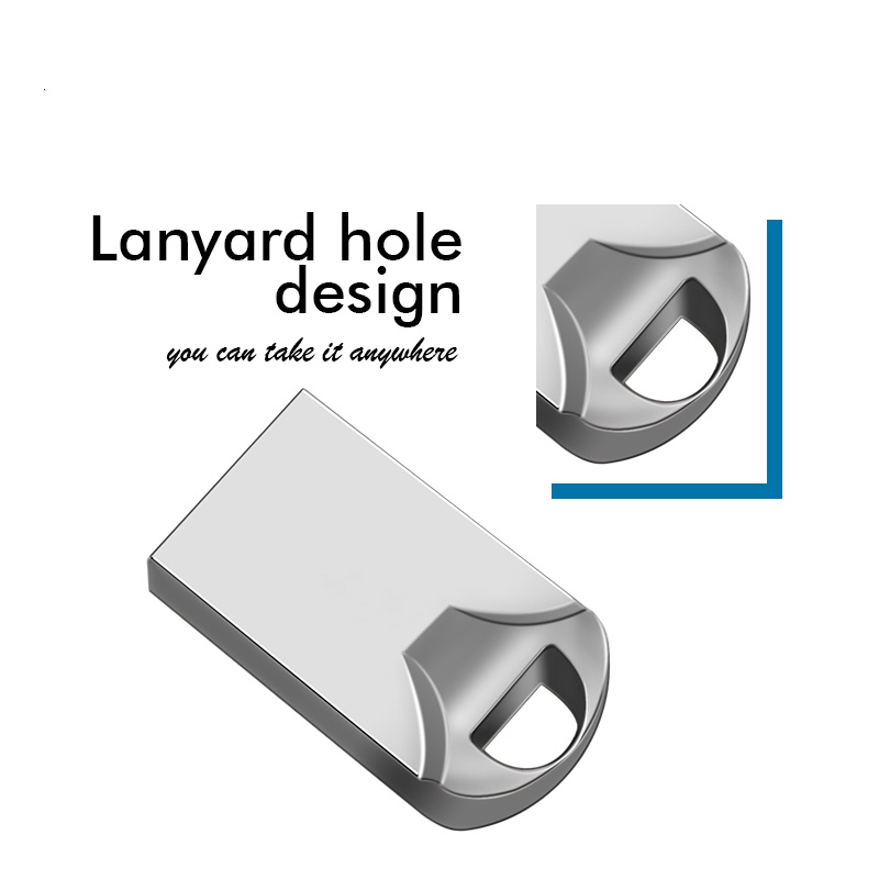 Flash Disk USB Mini Portable High Speed Bahan Metal Anti Tabrakan 4GB / 8GB / 16GB / 32GB / 64GB / 128GB Warna Hitam / Silver