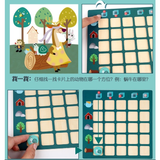 Mainan Edukasi COGNITIVE ORIENTATION GAME / Mainan Kayu Anak Belajar Topologi / Mainan Pengenalan Posisi / Children Wooden Toys Recognition Direction / Mainan Mencocokkan Posisi Direksi