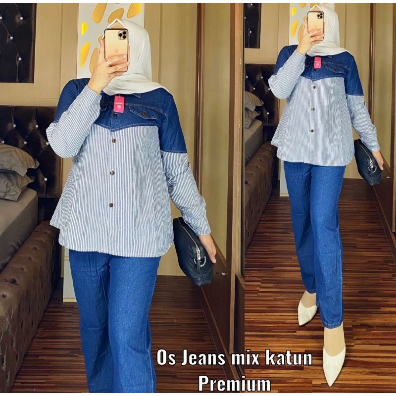 one set jeans LD 110 mix katun