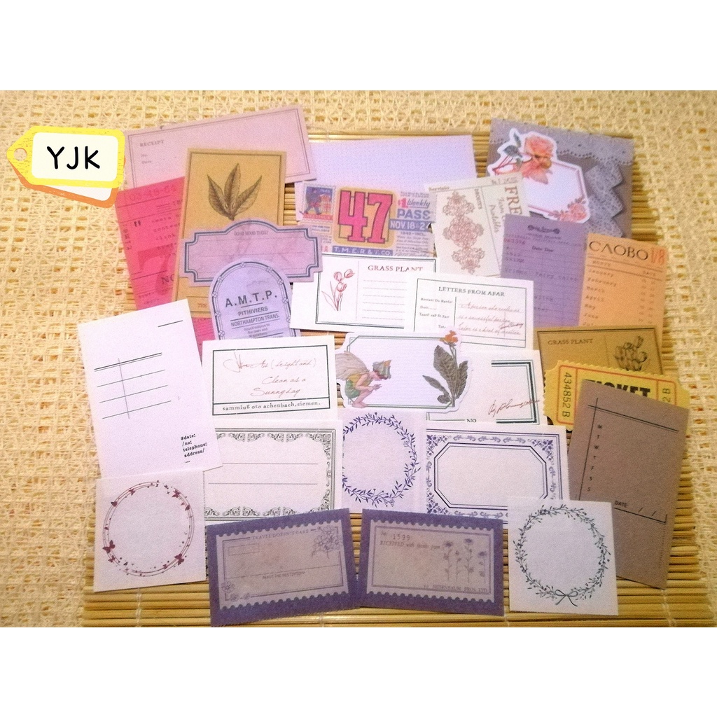 

Paper Memo Tiket Vintage 10pcs-Journaling Scrapbook Kit Aesthetic Murah