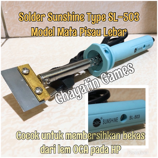 Solder Ori Sunshine Type SL-503 30 Watt Model Mata Solder Pisau Lebar