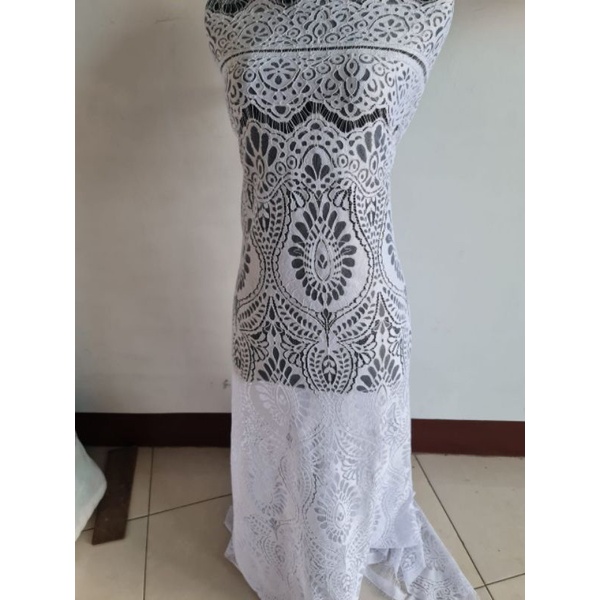 Bahan kebaya cocok untuk pengantin. Special Putih. panjang 2,5 meter