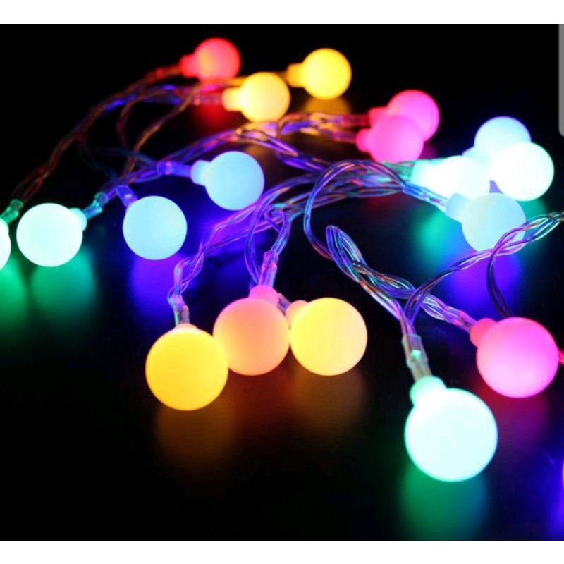 Lampu Natal LED Panjang 5.2 Meter Warna Warni / Lampu Tumblr Bola Anggur / Lampu Hias LED Warna Warni / Lampu Dekorasi / Tumblr Light Rainbow
