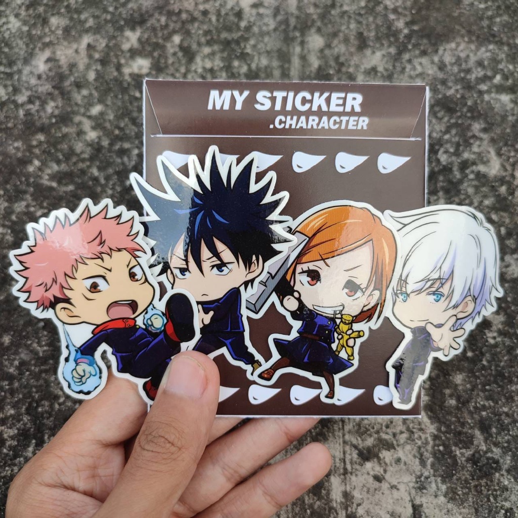 Sticker Anime Terlengkap - Stiker Jujutsu Kaisen Kode 2 - 1 Set isi 10