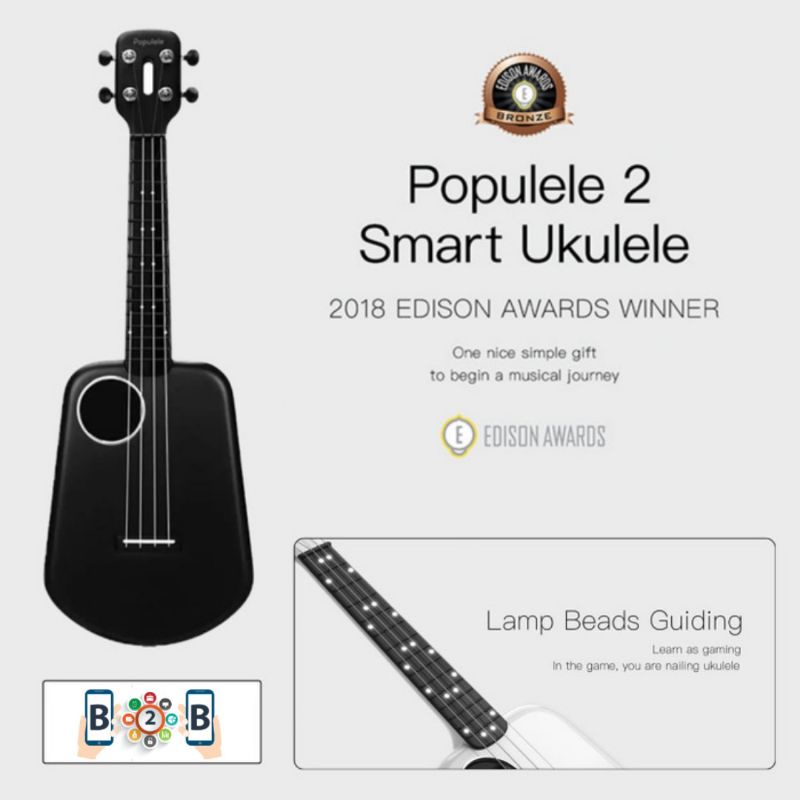 POPULELE 2 SMART UKULELE 4 Strings - Guitar Mini - Guitarlele Gitar