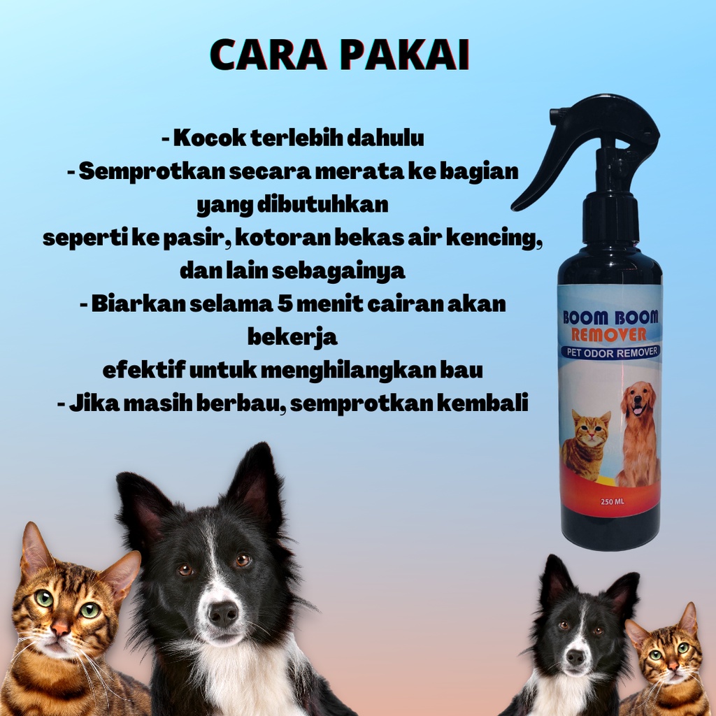 PENGHILANG BAU KOTORAN KUCING ANJING PENGHILANG BAU KOTORAN HEWAN - BOOMBOOM ODOR REMOVER