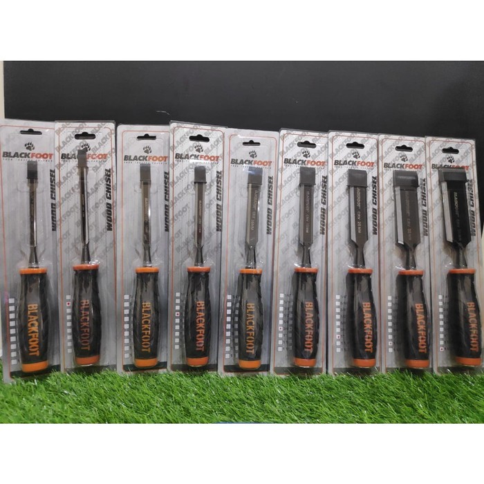 Pahat Kayu BLACKFOOT 6 8 10 13 mm Wood Chisel Gagang Karet