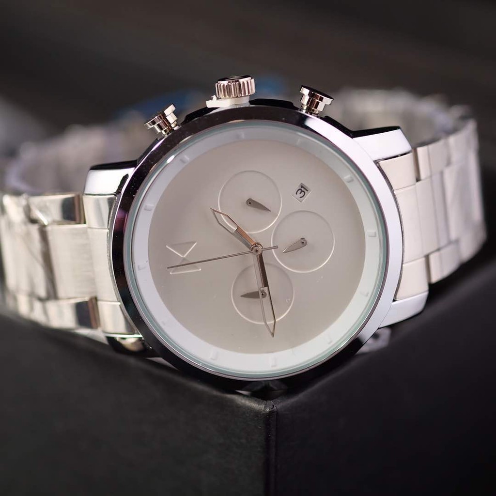 Jam Tangan Pria MVMT Chrono Date Chain Strap