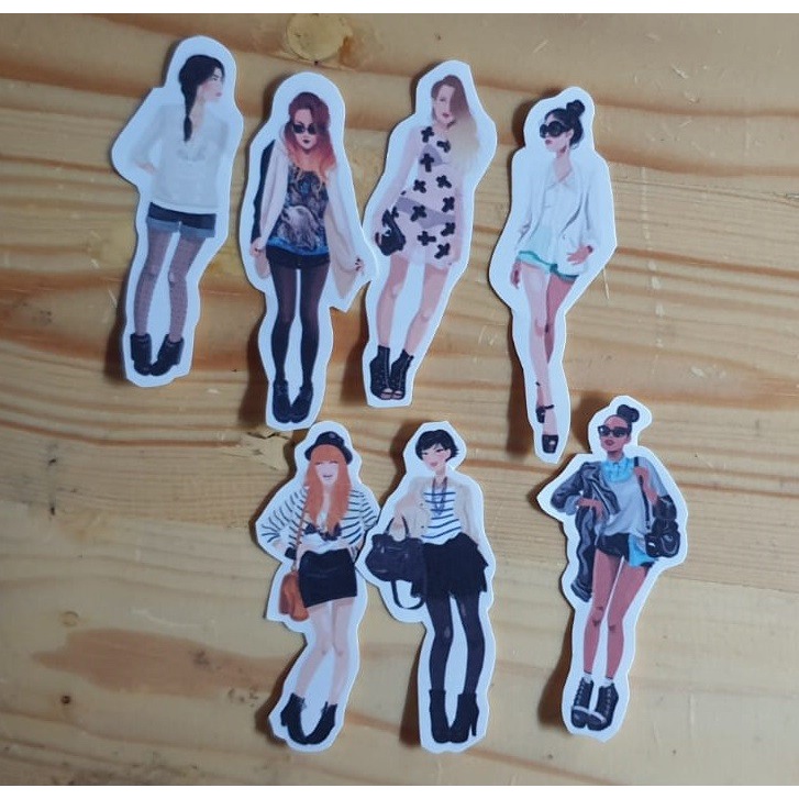Journaling Deco - Girls Sticker - Stiker Bujo Motif Girls_05 (10pcs)