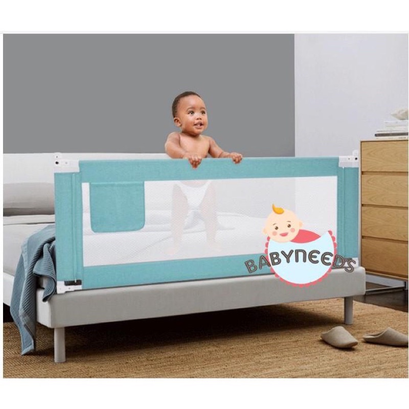 1 set isi 2 Preloved - 94 cm sliding bedrail pengaman kasur bayi / bed rail murah /pagar kasur bayi