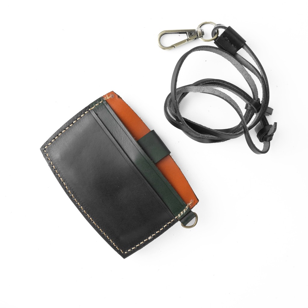 Dompet Kartu Pria Bahan Kulit Hanging Wallet