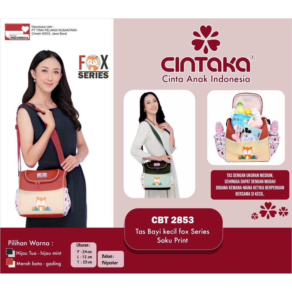 Cintaka Tas Bayi Kecil Saku Print Fox Series - CBT 2853