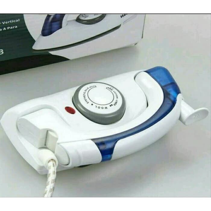 Setrika Uap Lipat  Iron Travel Portable 2 in 1 Steam Iron HETIAN  Berkualitas Anti Kusut Anti Gosong