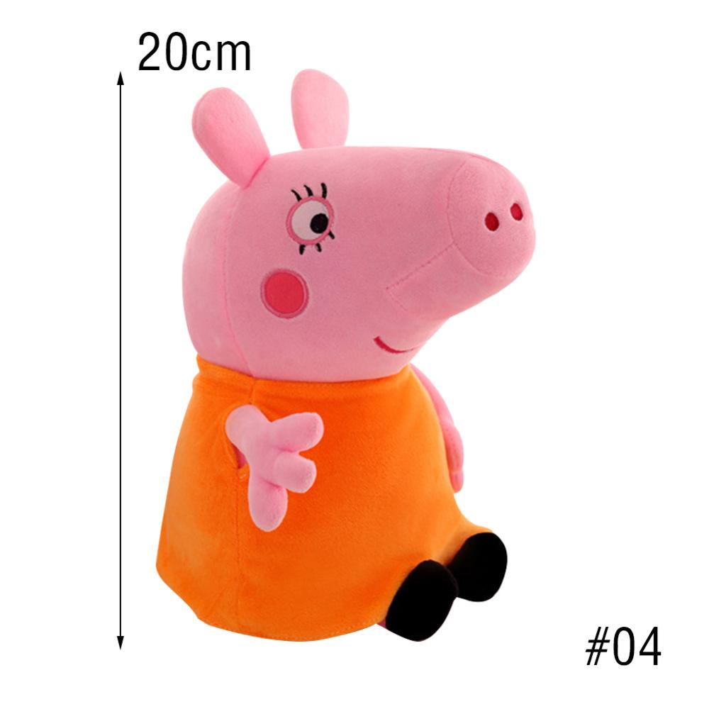 Timekey Mainan Boneka Stuffed Plush Peppa Pig 20cm Untuk Hadiah Nataltahun Baru H8M9