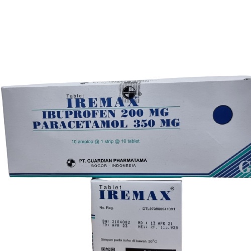 IREMAX STRIP 10 Tablet Obat Demam Nyeri Sakit Kepala Ibuprofen Paracetamol Parasetamol Iremak