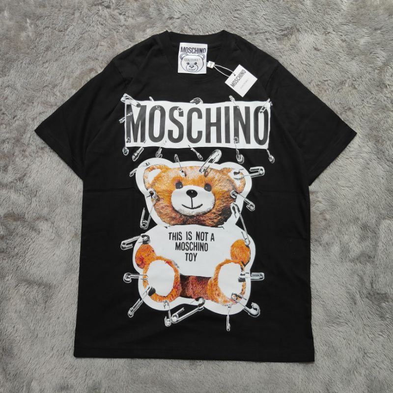 Kaos Tshirt Moschino Rich Dollar Fulltag &amp; Lebel