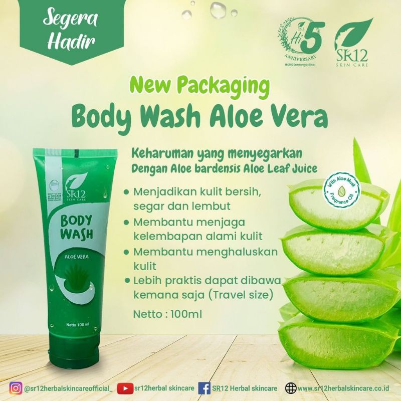 BodyWash Aloevera sr12 BPOM/sabun mandi sr12/Sabun mandi dengan scrub
