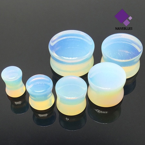 Naiveblue 1pc Pelebar Tindikan Telinga Bahan Opalite 5-18mm