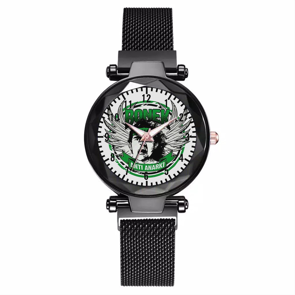 Jam Tangan Wanita Custom - Bonita PERSEBAYA MOTIF 8 Free Box &amp; Batre Cadangan