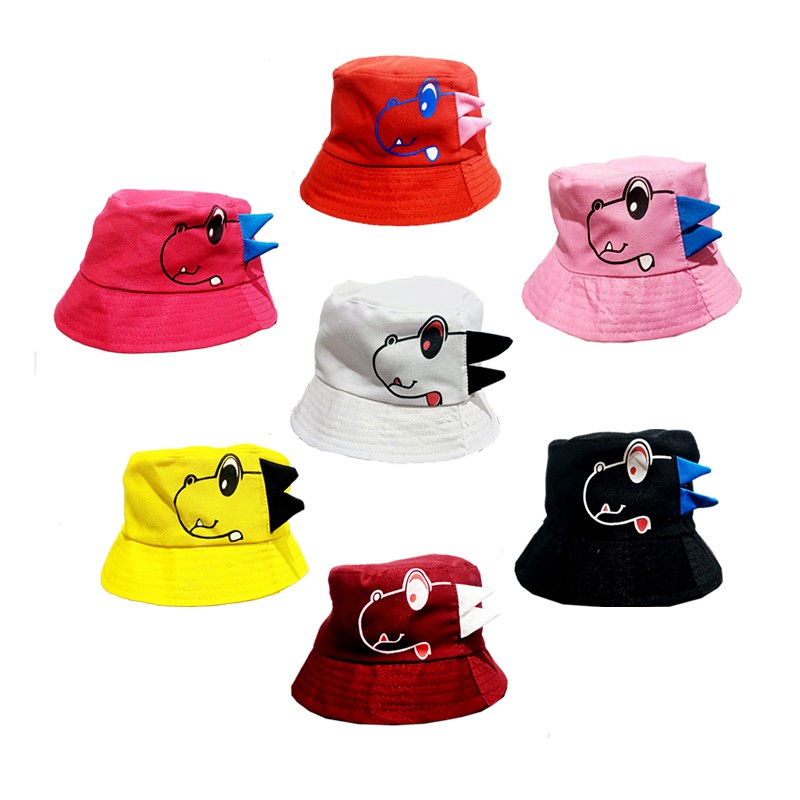 11.11 TOPI BUCKET UNISEX TOPI ANAK PEREMPUAN LAKI LAKI TOPI BUCKET DINO