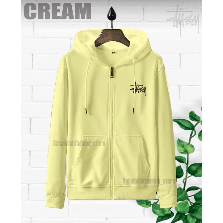 Promo COD!! HOODIE ZIPER SWEATER STUSSY CEWE / COWO M-XXL