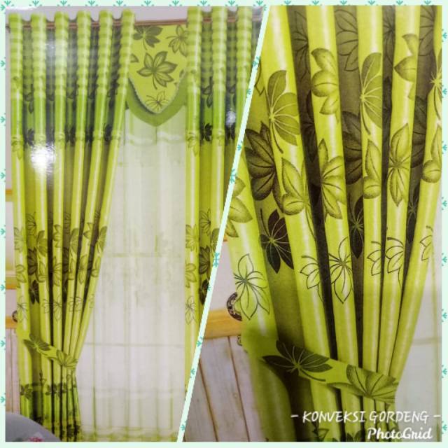 GORDEN BLACKOUT AMANDA MOTIF BUNGA MILAN HIJAU