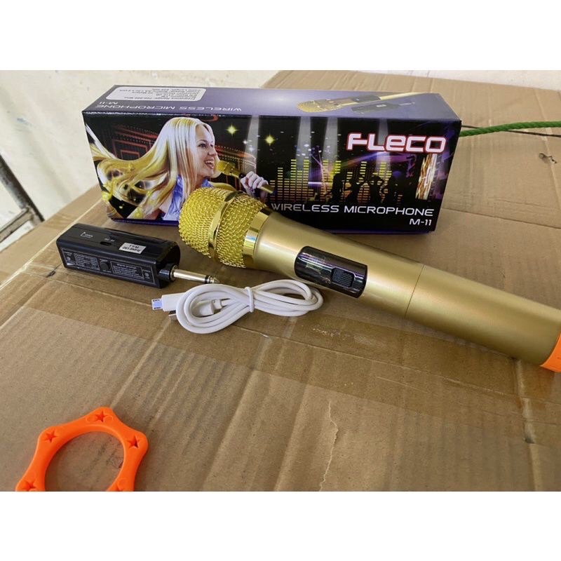 Microphone wireless Fleco/jinlong  Microphone Tanpa Kabel