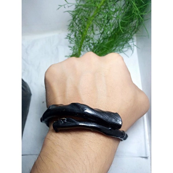gelang akar bahar hitam size kantoran