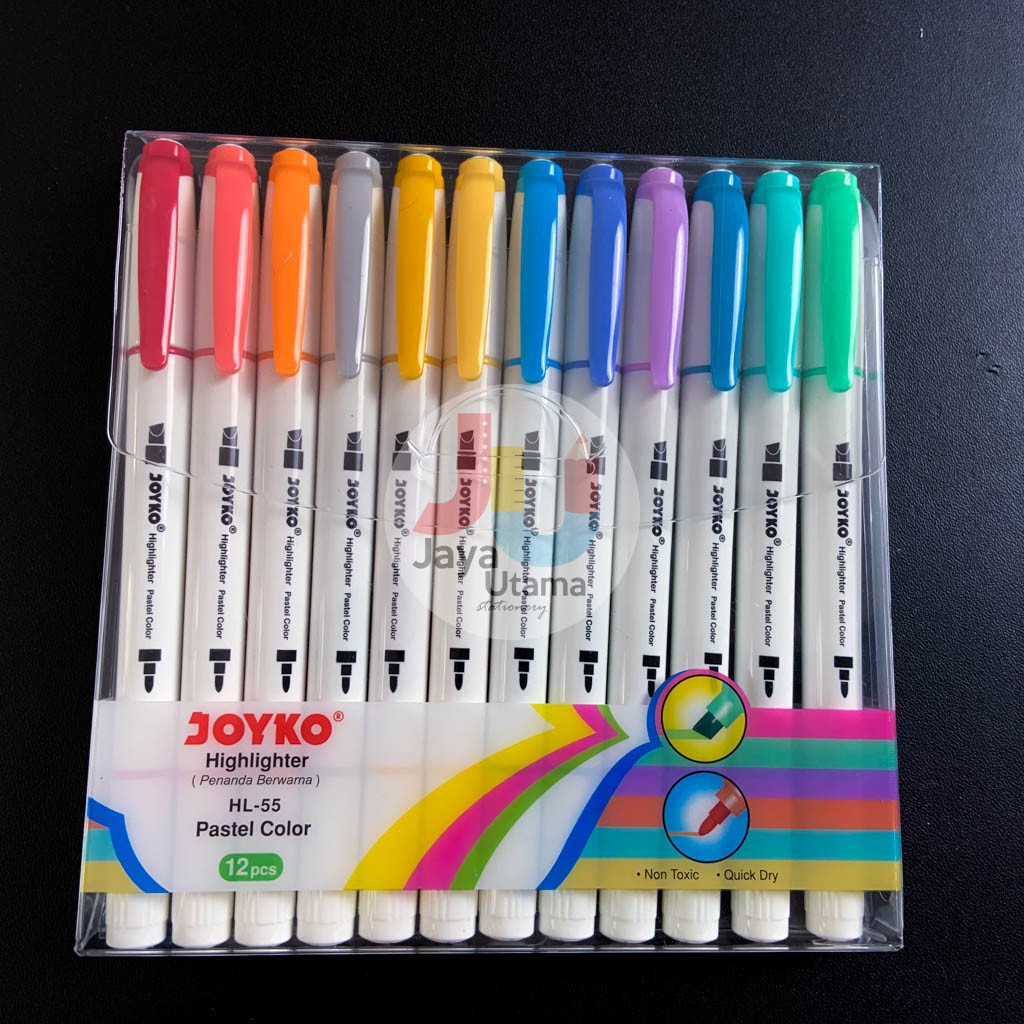 

HJK Joyko Highlighter Penanda HL 55 1 Set 12 Pcs 12 Warna