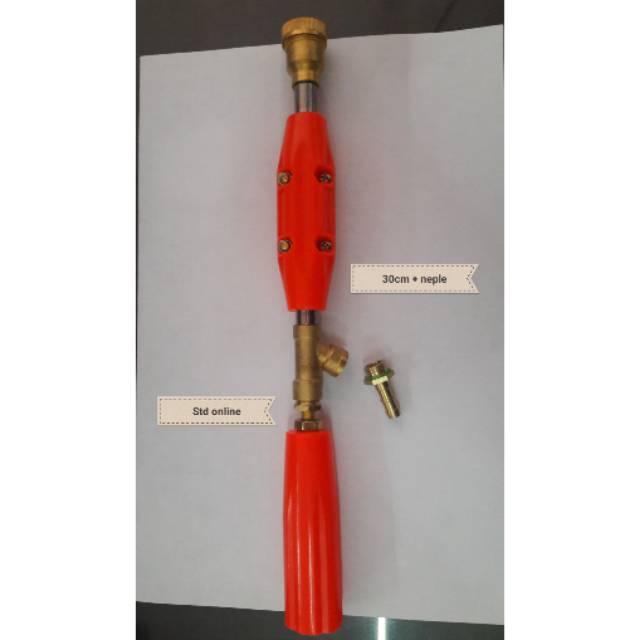 Stik gun cuci motor 30cm + neple Stik sprayer gun 30cm